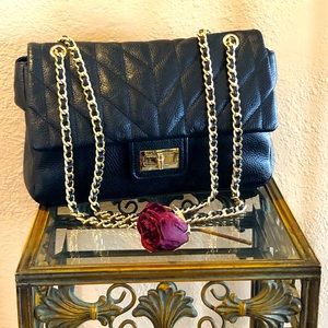 Karl Lagerfeld Black Leather Bag